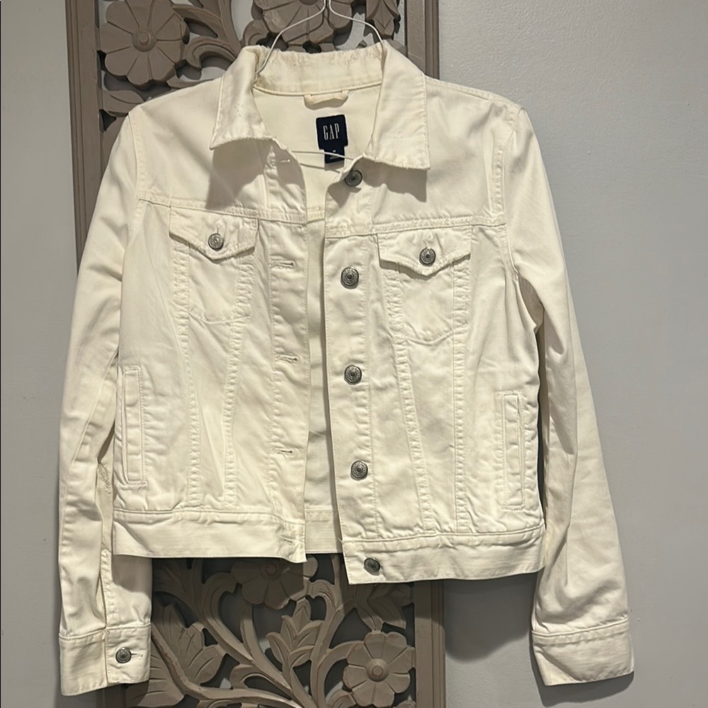 GAP Women's White Denim Jacket